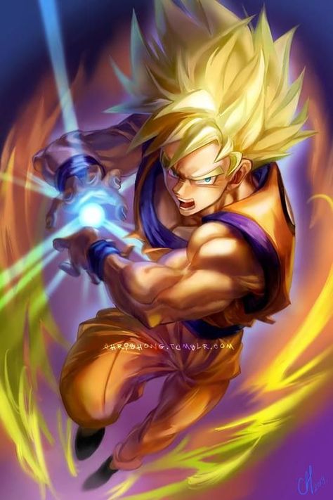 Super Saiyan Goku #dbz Also see #fantasy #screen savers www.fabuloussavers.com/screensavers.shtml Thank you for viewing! Db Super, Super Saiyan Goku, Dragon Ball Super Goku, Dbz Art, Goku Super, Z Arts, Dragon Ball Wallpapers, Dragon Ball Goku, Dragon Ball Artwork