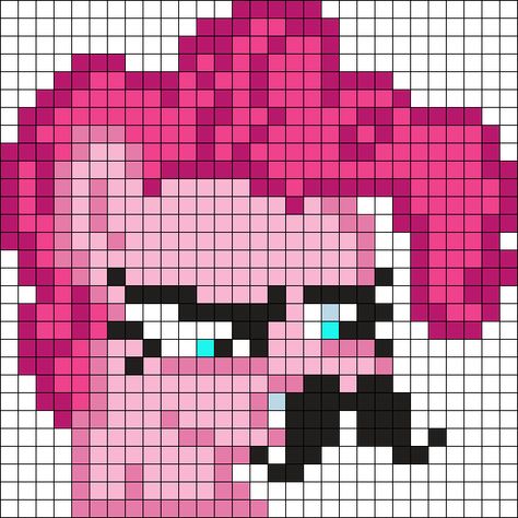 Pinkie Pie Perler Bead Pattern, Pony Bead Templates, Miku Kandi Pattern, Candy Perler Bead Patterns, Kandi Pixel Art, Perler Bead Patterns Mlp, Icp Perler Bead Patterns, Scene Perler Bead Patterns, Mlp Perler Beads