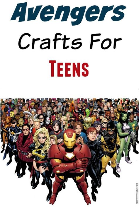 Looking for fun ideas to keep you and your friends busy this summer? If you're a total fangirl, you'll LOVE these Avengers crafts for teens! Check them out! Super Easy Crafts For Kids, Super Hero Activities, Avengers Crafts, Avenger Party, Marvel Diy, Hero Crafts, Marvel Room, Marvel Party, Superhero Crafts