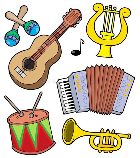 Musical Instruments Clipart, Musical Instruments Drawing, Cartoon Music, Music Clipart, Music Cartoon, Music Stickers, Music Activities, Art Drawings For Kids, Cute Cartoon Wallpapers