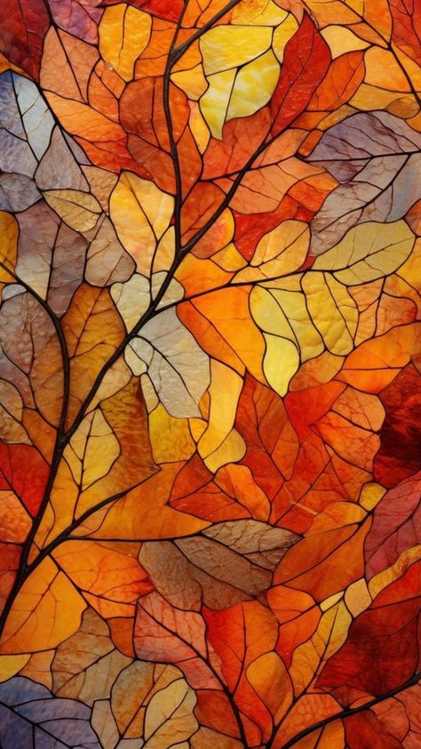 Stained Glass Autumn, Stained Glass Wallpaper Iphone, Stained Glass Texture, Iphone Wallpaper Autumn, Stained Glass Wallpaper, Stained Glass Background, Alevel Art, Autumn Phone Wallpaper, Interior Design Sketchbook