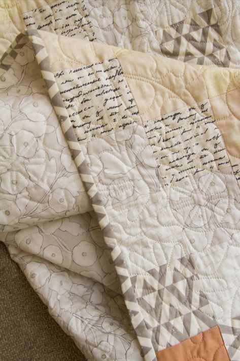 Low volume fabric is in! Recreate this classic quilt pattern using your favorite AGF Fabrics and share with us on @Instagram using the hashtag #agffabrics for a chance to be featured on our feed! Tone On Tone Quilt Patterns, Low Volume Quilt Modern, Classy Quilt Patterns, Beige Quilt Patterns, Nuetral Pallete Quilts, Cream Colored Quilts, Low Volume Baby Quilts, Earth Tone Quilt Patterns, Modern Floral Quilt