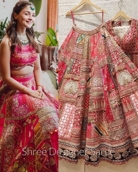 Shree Designer Saree on Instagram: "Shop Now These Premium Handmade !! ♥️🤩 Attires Made To Perfect For Your Big Day | Custom Tailored To Measure | Make A Dazzling Statement This Wedding Season | Shop Now ✨ Call / Whatsapp : +91 9167456146 / 9819946694 ( Worldwide Inquiries ) Email : care@shreedesignersaree.com Ask For Real Images Of Our Work Done In Past For Clients & Get An Idea Of Quality & Fabrics. #lehenga #saree #fashion #indianwedding #lehengacholi #indianwear #ethnicwear #wedding #ind Pink Lehenga Blouse, Colourful Lehenga, Latest Bridal Lehenga Designs, Sangeet Outfit, Latest Bridal Lehenga, Raw Silk Lehenga, Mehendi Outfits, Indian Outfits Lehenga, Wedding Lehenga Designs