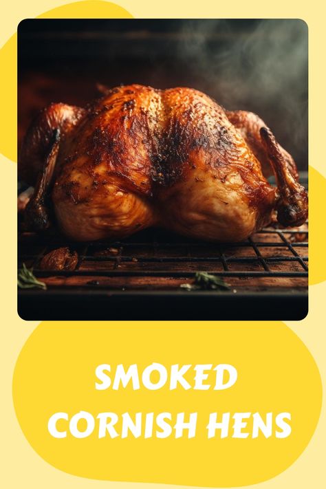 Smoked Cornish Hens, Bbq Dinner Recipes, Cornish Hen Recipe, Bbq Recipes Grill, Bbq Dishes, Cornish Hens, Bbq Dinner, Smoker Recipes, Mouth Watering Food