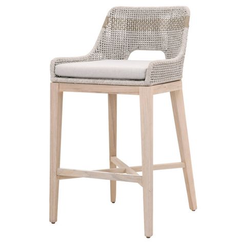 Tapestry Outdoor Barstool Bar En Plein Air, White Counter Stools, Patio Bar Stools, Outdoor Stools, Outdoor Bar Stools, Wood Bar, Patio Bar, Teak Outdoor, Counter Height Stools