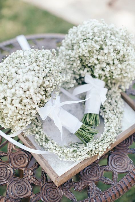 Baby's Breath Wedding Flowers | Image by Alban Pichon Baby's Breath Wedding Flowers, Mountain Wedding Decor, Baby's Breath Wedding, Wedding Angels, Greenery Wedding Bouquet, Brides Dress, Wedding Table Flowers, Fairy Wedding, White Wedding Flowers