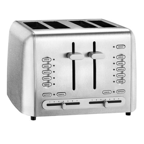 1 Cuisinart Toaster, Hot Dog Roller, Stainless Steel Toaster, Toaster Pastry, Types Of Bread, Control Panels, English Muffin, Cool Kitchen Gadgets, Toaster Oven