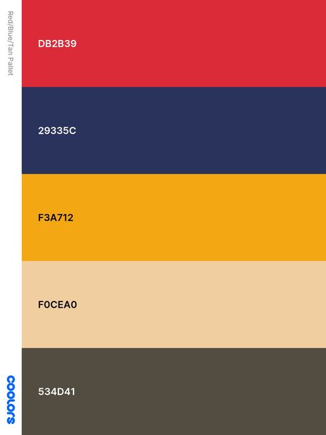 Color Palette Blue Red Yellow, Blue Red Yellow Color Palette, Red Yellow Blue Color Palette, Red Blue Yellow Color Scheme, Food Colors Palette, Yellow Palette, Colour Pallets, Black Color Palette, Blue Yellow Grey