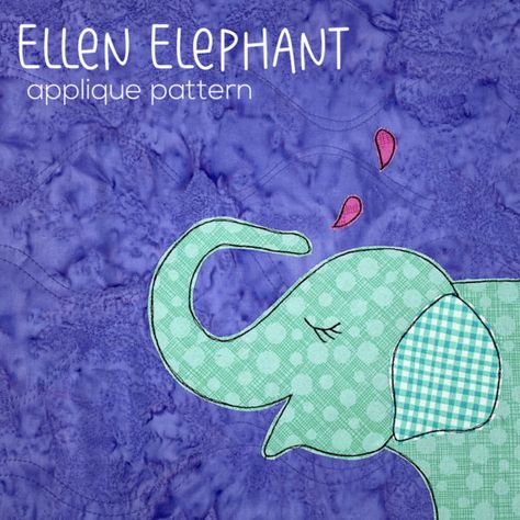 easy elephant applique pattern for beginners Elephant Quilt Pattern, Elephant Quilts Pattern, Elephant Quilt, Fusible Applique, Green Elephant, Elephant Applique, Appliqué Quilts, Applique Quilt Patterns, Applique Quilt