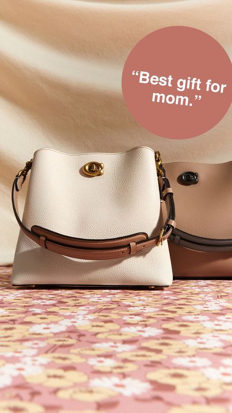 SHOP MOTHER'S DAY GIFTS Coach Willow, Polished Pebble, Womens Purses, Minimalist Fashion, Luxury Bags, Bucket Bag, Mother's Day Gifts, Mother's Day, Wallets