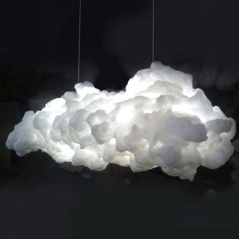 * Cloud Sky Ceiling, Clouds Hanging From Ceiling, Nursery Lighting Ceiling, Cloud Lighting, Cloud Sculpture, Cloud Lampshade, Cloud Lamp Diy, Lamp Shade Diy, Cloud Chandelier