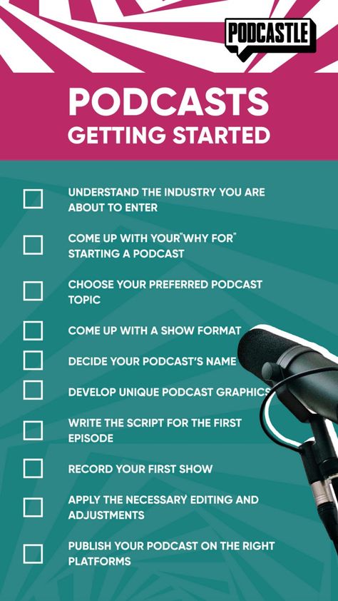 Podcast Start Up Checklist, How To Make Podcasts, How To Start Your Own Podcast, Podcast Start Up, How To Do A Podcast, Starting A Podcast Tips, How To Start Podcast, How To Podcast, Start A Podcast Checklist