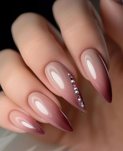 Nude Pink Ombre Nails, Gold Cat Eye Nails, Autumn Nail Designs, Elegant Touch Nails, Shiny Nails Designs, Wow Nails, Autumn Nail, Plaid Nails, Nail Candy