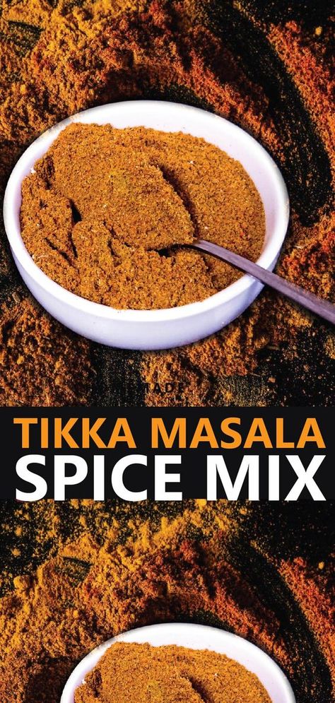 Tikka Masala Spice Mix is a homemade powder prepared with Indian spices to make quick tikka recipes. You can use it in marination and to make quick tikka curry. Yes, it's vegan and gluten-free! Beef Seasoning, Indian Spice Mix, Homemade Curry Powder, Chinese Garlic, Podi Recipe, Masala Powder Recipe, Homemade Spice Mix, Spice Blends Recipes, Tikka Masala Recipe