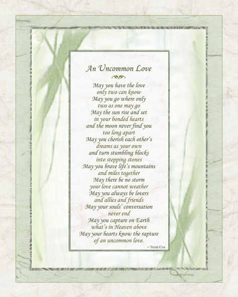 UNCOMMON LOVE Wedding Commitment Poem by Terah Cox | Etsy Popular Poems, Poem Titles, Wedding Ceremony Readings, Framed Poem, Wedding Readings, Wedding Poems, Inexpensive Wedding, Commitment Ceremony, Wedding Officiant