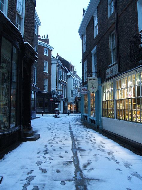 Snowy Streets | Flickr - Photo Sharing! England Winter, England Aesthetic, York England, Dream City, Winter Wonder, English Countryside, Winter Aesthetic, Pretty Places, London England