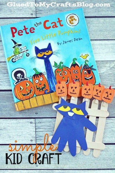 Pete the Cat - Five Little Pumpkins Kid Craft Idea 5 Little Pumpkins, Five Little Pumpkins, Pumpkin Activities, October Crafts, Cat Book, Carte Halloween, Halloween Preschool, Fall Preschool, Kid Craft