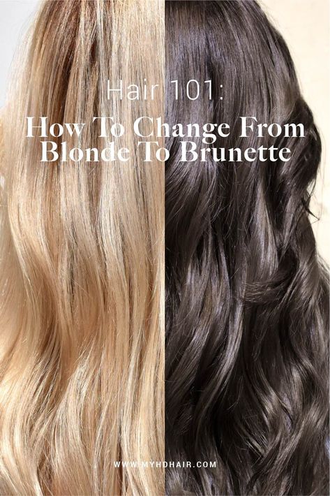 Hair 101: How To Change From Blonde To Brunette Whether you're ready to embrace a big Colour change or transitioning to a more Natural, low-maintenance Colour, you'll find everything you need in this Hair 101: How To Change From Blonde To Brunette guide. Going Back To Dark Hair From Blonde, Blonde To Brunette Toner, Blonde To Brown Formula, Transition From Blonde Back To Brunette, Blonde To Black Hair Transformation, Going Brown From Blonde, How To Go From Brunette To Blonde, Blond To Brunette Before And After, Light Brown Hair Formula