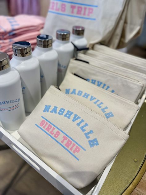 Nashville Goodie Bags, Girls Trip Party Favors, Nashville Party Favors, Nashville Bachelorette Gifts, Girls Weekend Ideas Gifts, Girls Trip Gift Bags Ideas, Girl Trip Gifts Ideas, Nashville Birthday Weekend, Girls Getaway Weekend Gifts