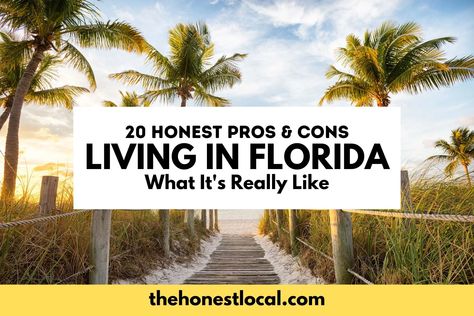 Let's Talk: 20 HONEST Pros & Cons of Living in Florida (+ Forum) Living In Florida, Living In Arizona, Moving To Florida, Florida Living, States In America, Best Places To Live, Reasons To Live, Sunshine State, Gulf Of Mexico