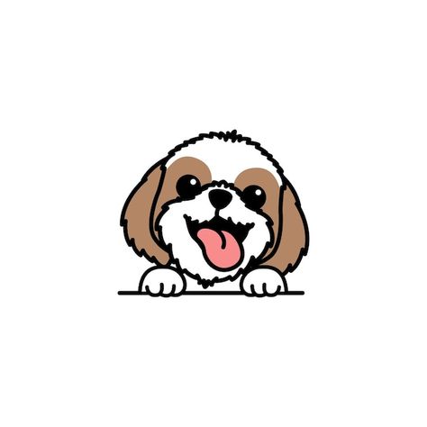 Shih Tzu Wallpaper, Simple Dog Drawing, Shih Tzu Drawing, Easy Dog Drawing, Dog Sketches, Dog Drawing Tutorial, Dog Drawing Simple, Perro Shih Tzu, Chien Shih Tzu