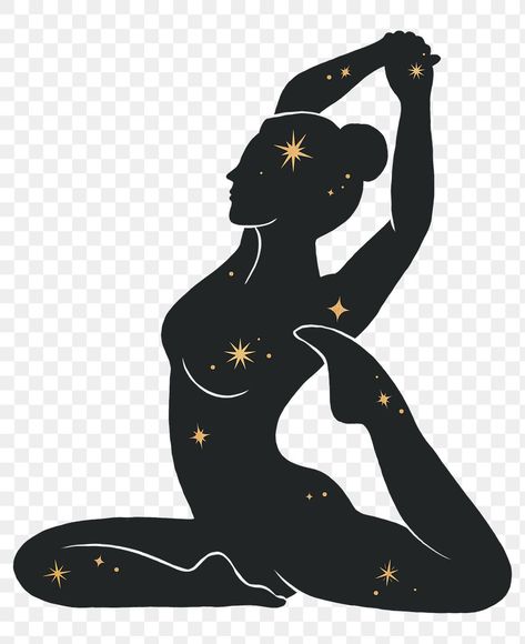 Dance Meditation, Spiritual Elements, Woman Doing Yoga, Yoga Spiritual, Holography, Graphic Design Assets, Graphic Design Humor, Stickers Design, Png Aesthetic