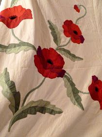 Poppy Applique Pattern, Poppy Quilt Pattern, Poppies Quilt, Applique Butterflies, Applique Saree, Poppy Quilt, Roses Quilt, St Charles Illinois, Quilt Applique