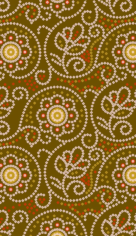 Bandhani Pattern Design, Bandhani Print Pattern, Badhni Pattern, Chunri Pattern, Bandhani Design, Gold Digital Art, Bandhani Pattern, Clothing Fabric Patterns, Tropical Fabric Prints