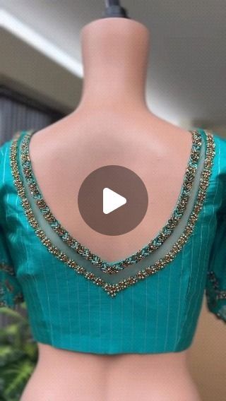 Classy Blouse Designs For Saree, Classy Blouse Designs, Blouse Designs For Saree, Blouse Inspiration, Stone Work Blouse, Classy Blouses, Tamil Brides, Embroidered Designs, Simple Blouse