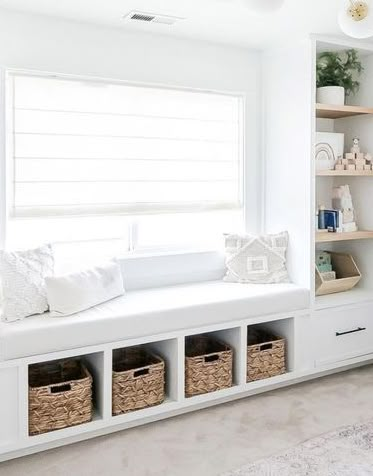 Reading Nook Window Seat, Reading Nook Window, Diy Window Seat, Built In Window Seat, Diy Built In, Bedroom Built Ins, Window Seat Design, Window Nook, Bedroom Nook