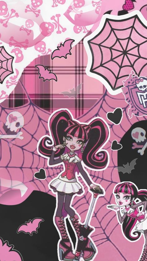 #draculaura #monsterhigh #monster #monsterhighaesthetic #draculauraaesthetic #valentinesday #monsterhighvibe #monsterhighwallpaper #wallpaper #background #monsterhighbackground #highschool Draculaura Halloween, High Wallpaper, Draculaura Aesthetic, 90s Wallpaper, Arte Monster High, Trio Halloween Costumes, Moster High, Monster High Art, High Art