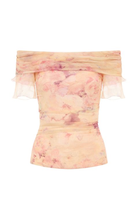 Arielle Ruched Floral Silk Top By Ralph Lauren | Moda Operandi Ralph Lauren Resort, Resort 2024 Collection, Ralph Lauren Fashion, Eid Outfit, Resort 2024, Ralph Lauren Style, Ralph Lauren Collection, Church Decor, Fashion Design Clothes