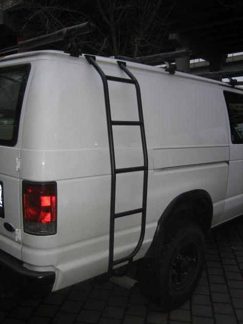 DIY Van Ladder Van Ladder, Cargo Van Conversion, Dream Camper, Conversion Vans, Camper Diy, Volkswagen Camper Van, Diy Campervan, Adventure Van, Diy Ladder