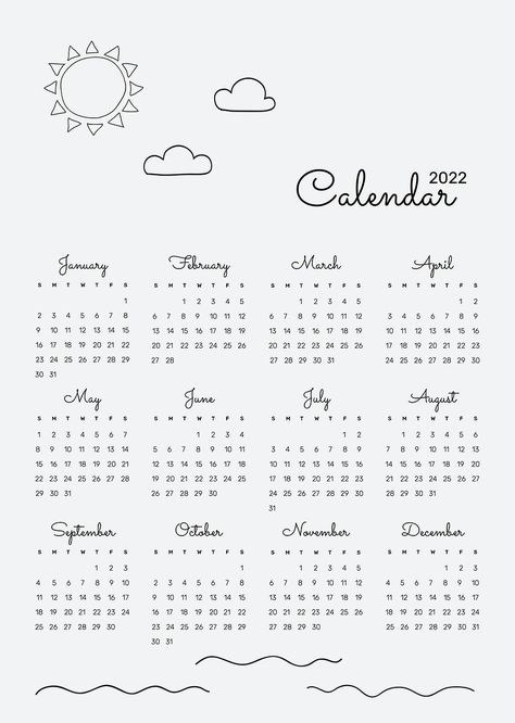 Download free psd / image of Cute 2022 monthly calendar template psd, minimal doodle illustration by Sasi about calendar 2022, calendar template, 2022, calendar, and calendar 2022 design 3988598 Cute Doodle Drawing, December Printable, Wall Calendar Design, Calendar Design Template, Calendar Layout, Cute Calendar, Monthly Calendar Template, Fotografi Vintage, Calendar 2022