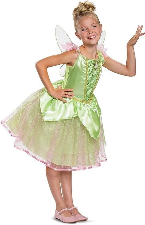 Disney Tinker Bell Classic Girls' Costume Belle Costume Toddler, Tinkerbell Halloween, Bell Costume, Pixie Party, Tinkerbell Costume, Peter Pan Tinkerbell, Peter Pan And Wendy, Tinker Bell Costume, Disney Princess Costumes