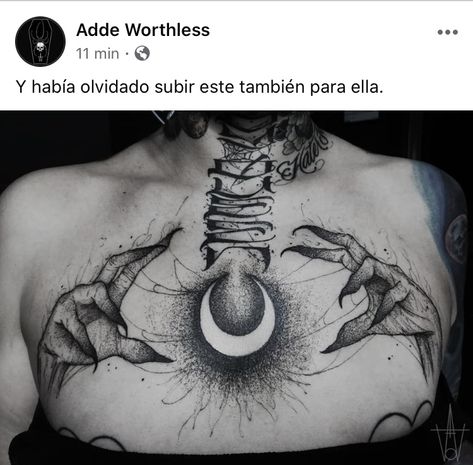 You Are Crazy, Dark Artist, O Tattoo, Witch Tattoo, Chest Tattoo, Angel Tattoo Men, Life Tattoos, All Tattoos, Big Tattoo