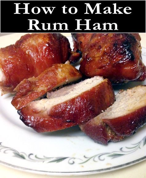 A Rum Ham is a ham that has been steeped and injected with a rum brine, and coated with a rum glaze. Being a big fan of It’s Always Sunny in Philadelphia, I wanted to make a rum ham after seeing Frank Reynolds’ floating away from the Jersey Shore. Now you can make it too. Rum Ham Recipe, Rum Sauce Recipe, Rum Ham, Frank Reynolds, Entertaining Desserts, Cooking Spaghetti, Ham Glaze Recipe, Coconut Curry Sauce, Rum Recipes