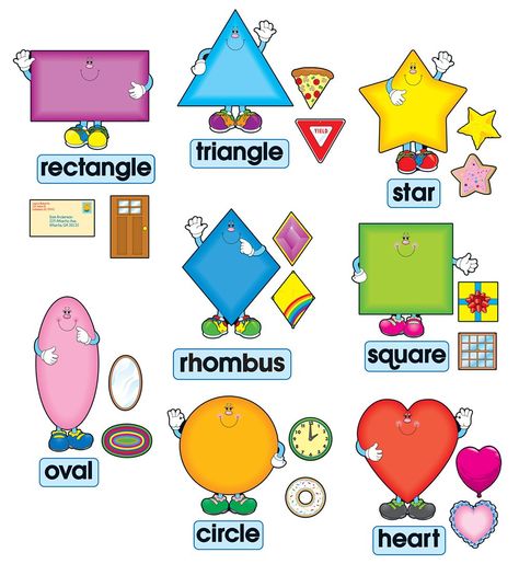 Carson Dellosa Shapes Bulletin Board Set (3273) Shape Chart, Kindergarten Phonics Worksheets, Creative Math, Carson Dellosa, Preschool Classroom Decor, Math Stem, Shapes Preschool, Phonics Kindergarten, Shapes Activities