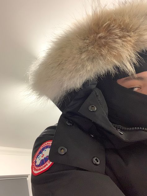 Canada Goose Aesthetic, Uk Winter Drip, Trapstar Coat Aesthetic, Uk Drip Canada Goose, Luxury Winter Fur Coat For Streetwear, Zavetti Canada Jacket Baddie, Boy Fake, Fake Pic, Winter Drip