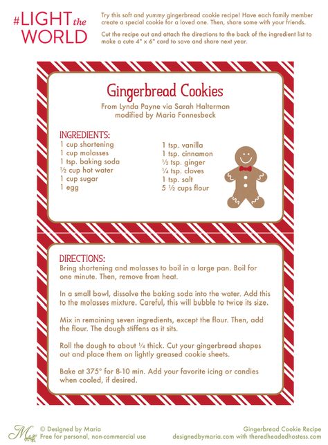 http://www.thekiwiintheclouds.com/paper-gingerbread-houses/ Gingerbread Recipe Printable, Pumpkin Drop Cookies, Christmas Papercraft, Gingerbread Man Recipe, Recipe Printable, Cookies Light, Drop Cookie Recipes, Christmas Cookie Recipe, Recipe Paper