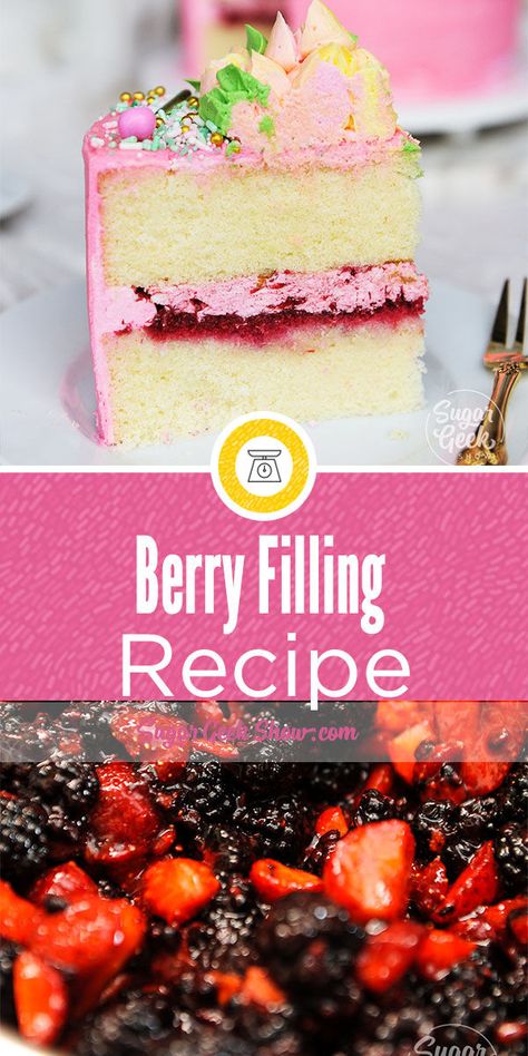 Chocolate Cake With Berry Filling, Berry Filled Cake, Fruit Fillings For Cakes, Berry Decorations Party, Mixed Berry Cake Filling, Berry Filling For Cake, Fruit Cake Filling Recipes, Cakes With Fruit Filling, Fruit Filled Cake