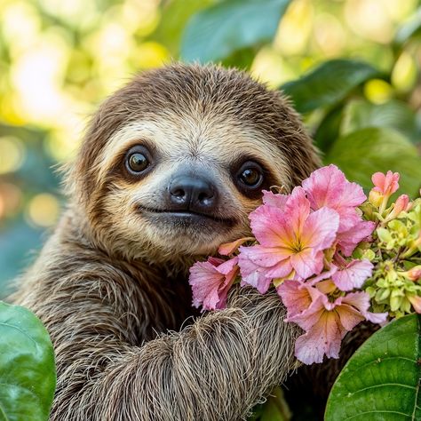 💕 Delightful Thursday, sweetheart. 🤗 You look amazing today 🥰 Wishing your day is splendid and your desires become reality. 🦥 #ThursdayThoughts #DelightfulDay #Wish #sloth #ilovesloths #DreamsComeTrue #StayPositive Sloth Aesthetic, Cute Sloth Pictures, Sloth Photos, Smiling Sloth, Sloths Funny, Unusual Animals, Cute Sloth, 귀여운 동물, Sloth