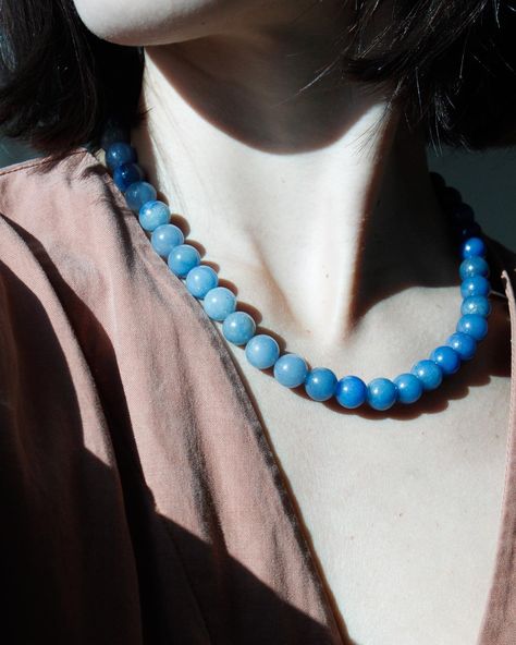 Whatever you wear, wear it with intention. Blue Aventurine necklace in 10mm beads with Sterling Silver closure. Balance, calming energy and mental clarity. Blue Aventurine, Aventurine Necklace, Gem Jewelry, Mental Clarity, Gems Jewelry, Stone Necklace, Wear It, Stone Beads, Handmade Jewelry