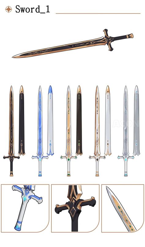 Longsword Concept Art, Swordsman Oc, Tactical Swords, Elemental Powers, Types Of Swords, Fantasy Props, Cool Swords, Futuristic Art, Cool Knives