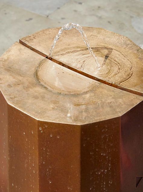 michael anastassiades' fleet fountain permanently installed in london Water Exhibition, Drink Fountain, Natural Swimming Ponds, British Furniture, Fountain Design, Michael Anastassiades, City Of Lights, London Design Festival, Drinking Fountain