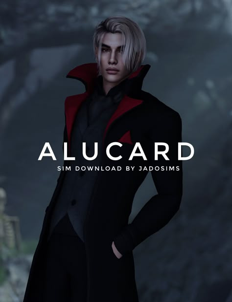 Sims 4 Male Spellcaster, Sims 4 Male Halloween Costumes, Ts4cc Vampire, Sims 4 Cc Mods Vampire, Sims 4 Vlad Makeover, Vampire Sims 4 Cc Male, Premade Male Sims 4, Sims 4 Caleb Vatore, Castlevania Sims 4 Cc