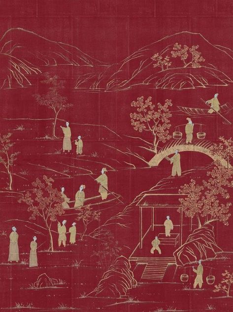 Chinese Wallpaper, Deco Paint, Chinese Pattern, Cool Optical Illusions, Chinese Art Painting, Embroidery Wall Art, Hand Painted Wallpaper, China Art, Painting Wallpaper