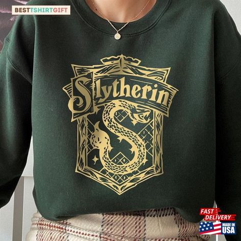 Slytherin Hogwarts Sweatshirts Wizard Shirt Wizarding World Sweatshirt Classic Check more at https://besttshirtgift.com/product/slytherin-hogwarts-sweatshirts-wizard-shirt-wizarding-world-sweatshirt-classic/ Hogwarts Sweatshirt, Wizarding World, Wizard, Hogwarts, Sweatshirts, T Shirt