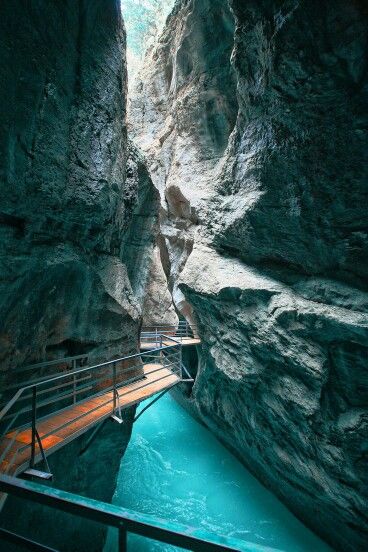 Canyon Walk, Aare Gorge; Switzerland Aare Gorge, Voyage Europe, Switzerland Travel, Destination Voyage, Future Travel, A Bridge, Travel Goals, Blue Water, Travel Around The World