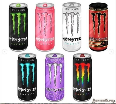 Monster Energy Drinks, Soda Can Art, Pink Drawing, Anime Drawing Sketches, Monster Crafts, Monster Energy Drink, Monster Stickers, Paper Toys Template, Drawing Accessories